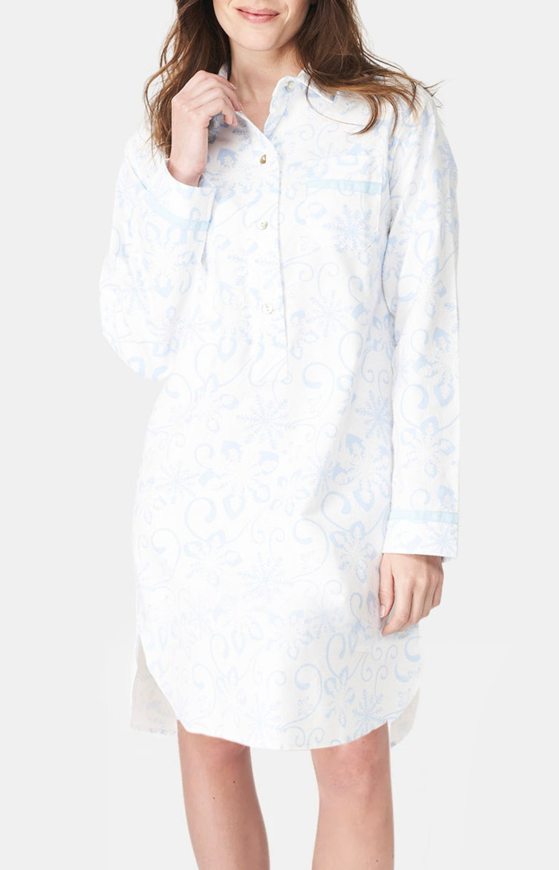 Chemise Grand-Père Femme Dreamland Blanc et Ivoire 1