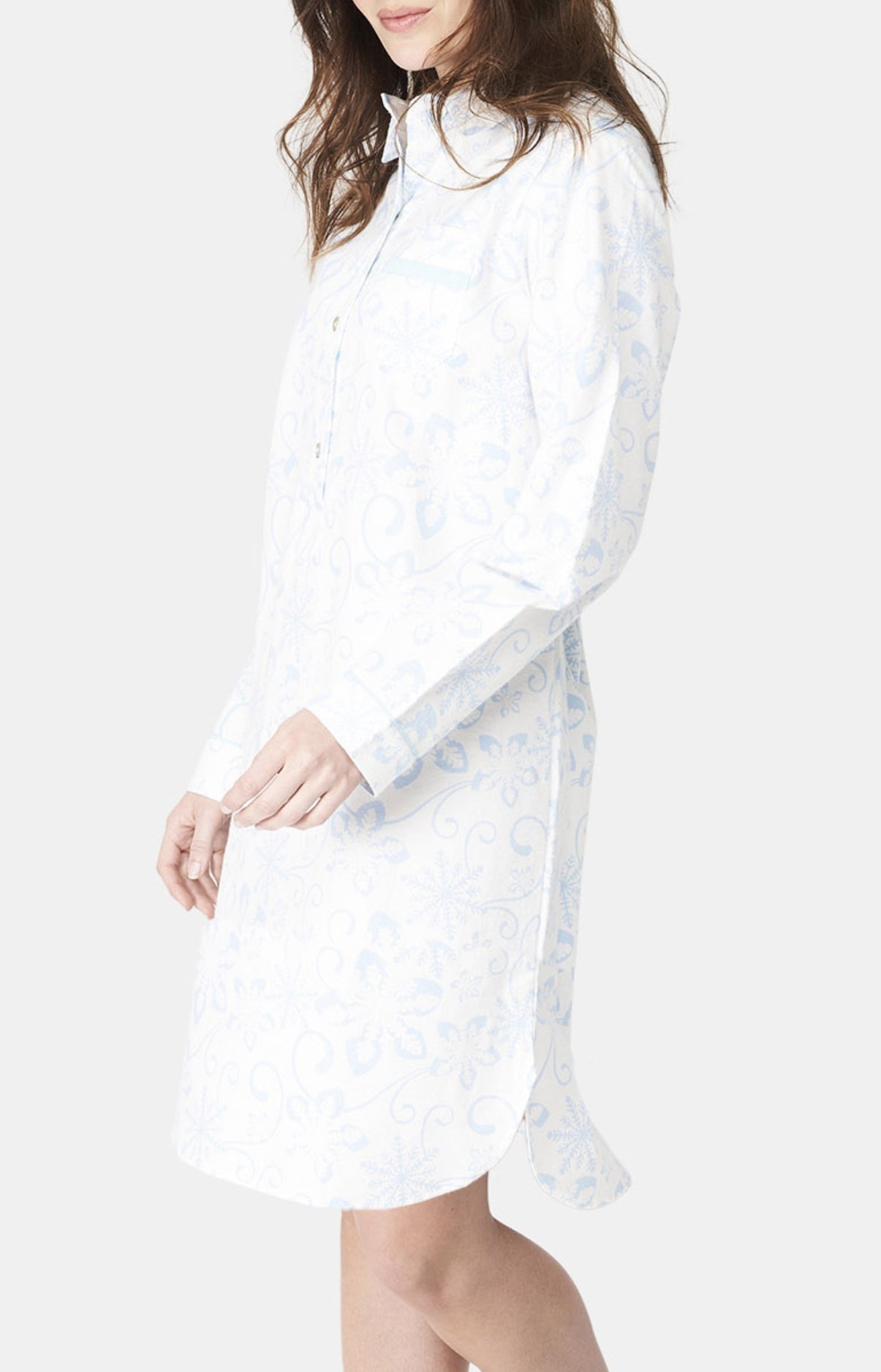 Chemise Grand-Père Femme Dreamland Blanc et Ivoire 4