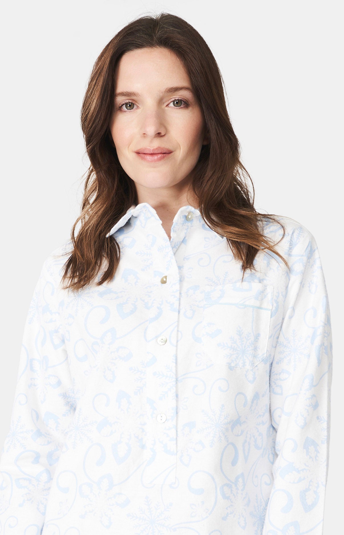 Chemise Grand-Père Femme Dreamland Blanc et Ivoire 2