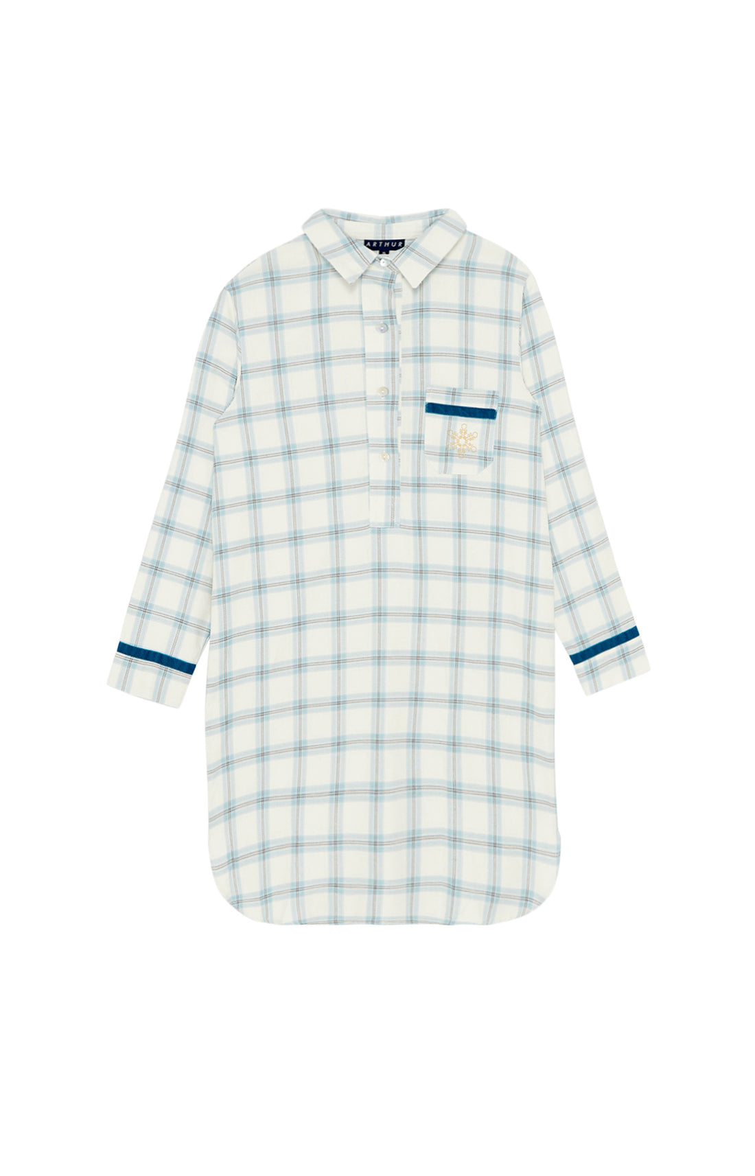 Chemise Grand-Père Femme Maryline Blanc et Ivoire 3