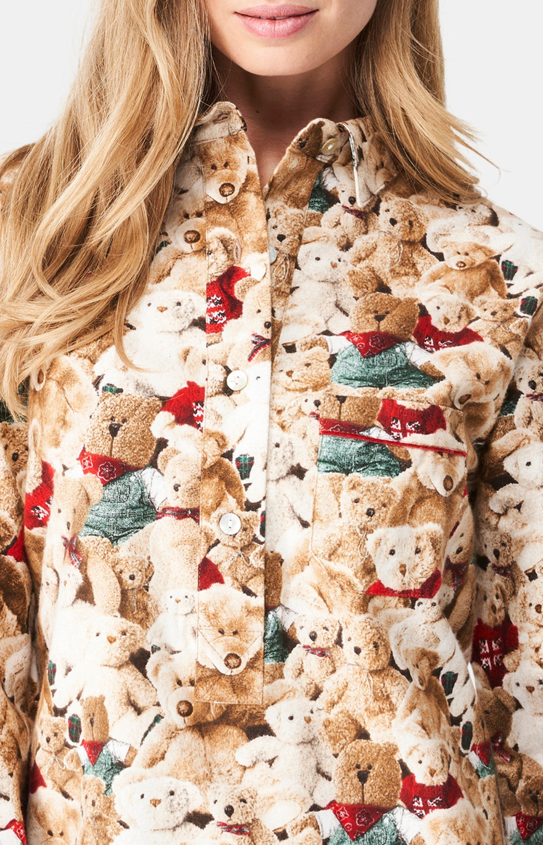 Chemise Grand-Père Femme Teddy Beige et Marron 2