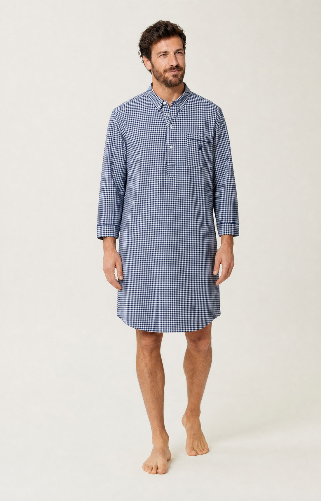 Chemise Grand-Père en flanelle de coton - Elie