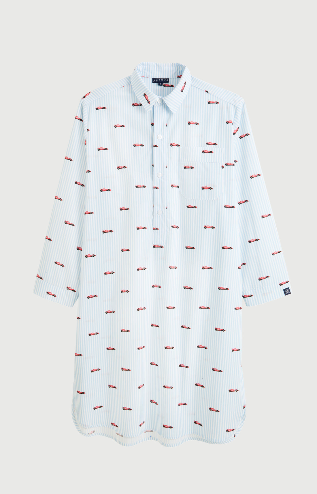 Chemise de nuit Homme Le Grand Prix du Sommeil Manches longues Imprimé voiture formule 1  3