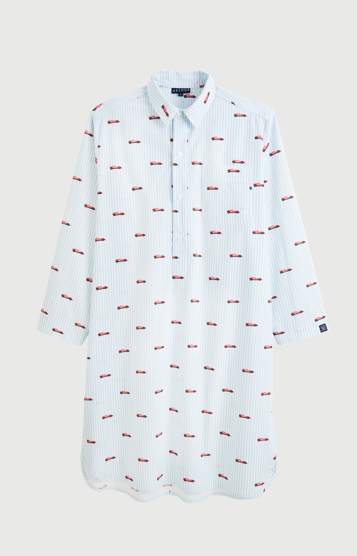 Chemise de nuit Homme Le Grand Prix du Sommeil Manches longues Imprimé voiture formule 1  3