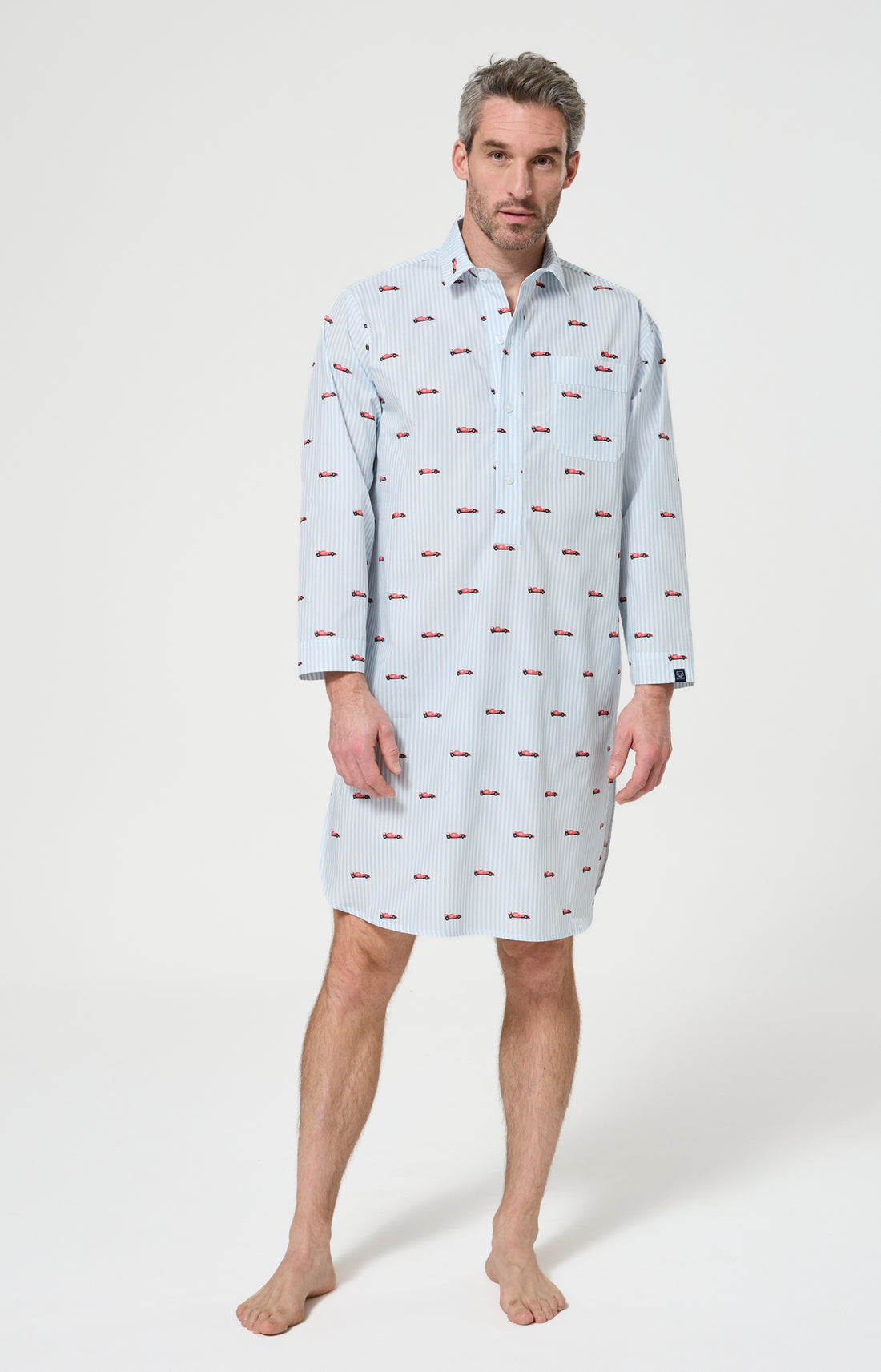 Chemise de nuit Homme Le Grand Prix du Sommeil Manches longues Imprimé voiture formule 1  1