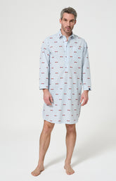 Chemise de nuit Homme Le Grand Prix du Sommeil Manches longues Imprimé voiture formule 1  1