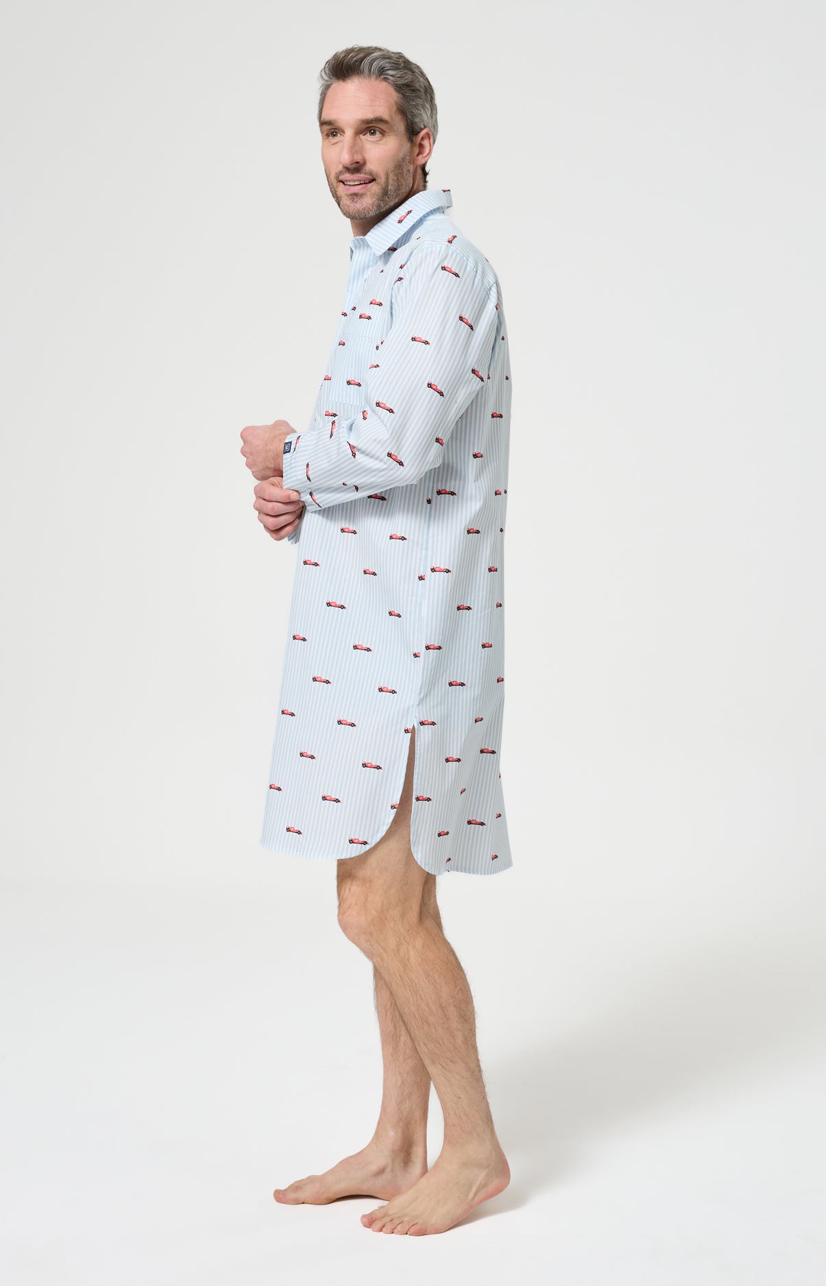 Chemise de nuit Homme Le Grand Prix du Sommeil Manches longues Imprimé voiture formule 1  4