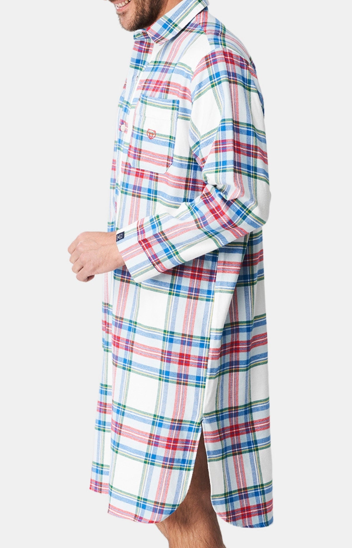 Chemise Grand-Père Femme Logan Blanc et Ivoire 4