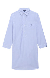 Chemise grand-père rayure Bleu 3