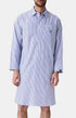 Chemise grand-père rayure Bleu 1