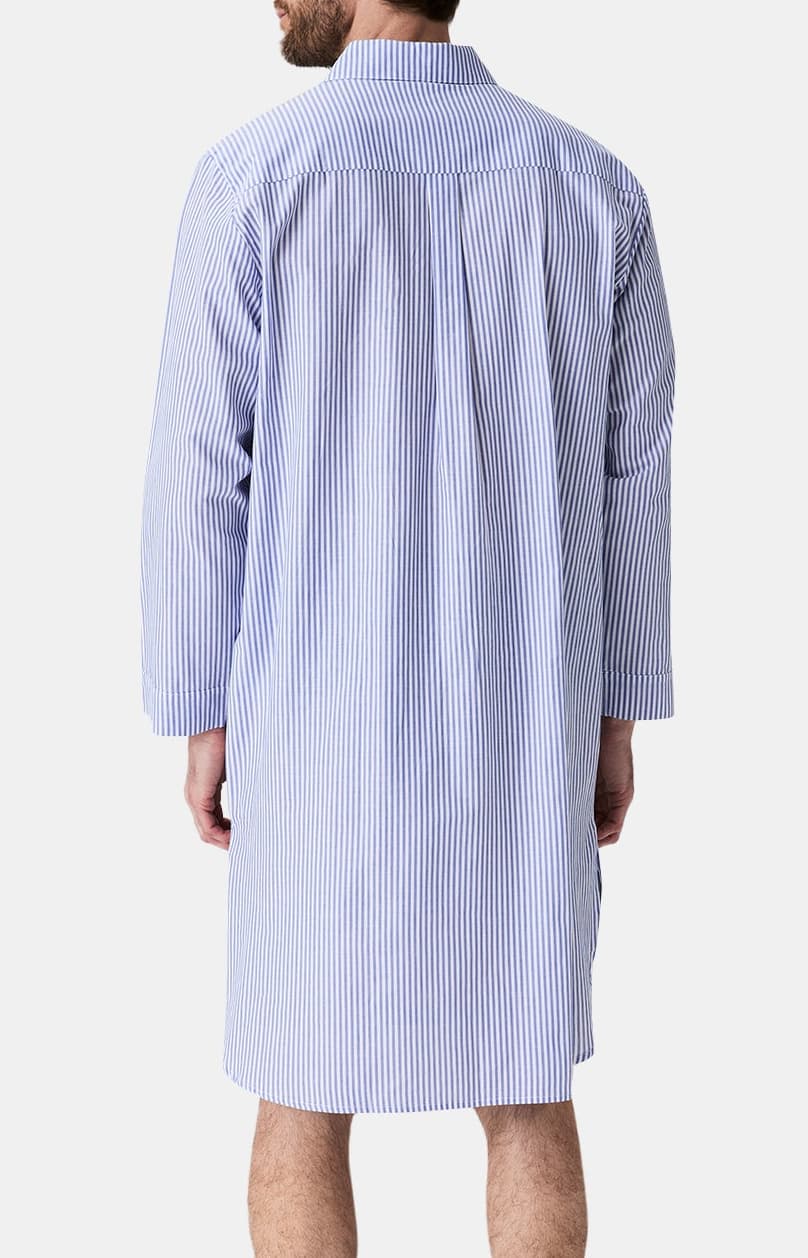 Chemise grand-père rayure Bleu 6