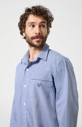 Chemise de nuit Homme Vichy Manches longues Imprimé petits carreaux 2