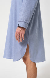 Chemise de nuit Homme Vichy Manches longues Imprimé petits carreaux 6