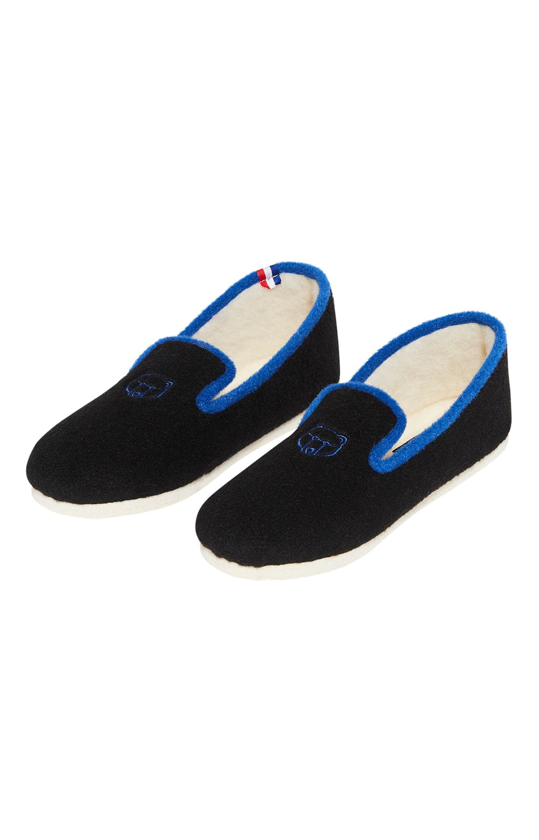 Charentaises Homme Laine Noir 1