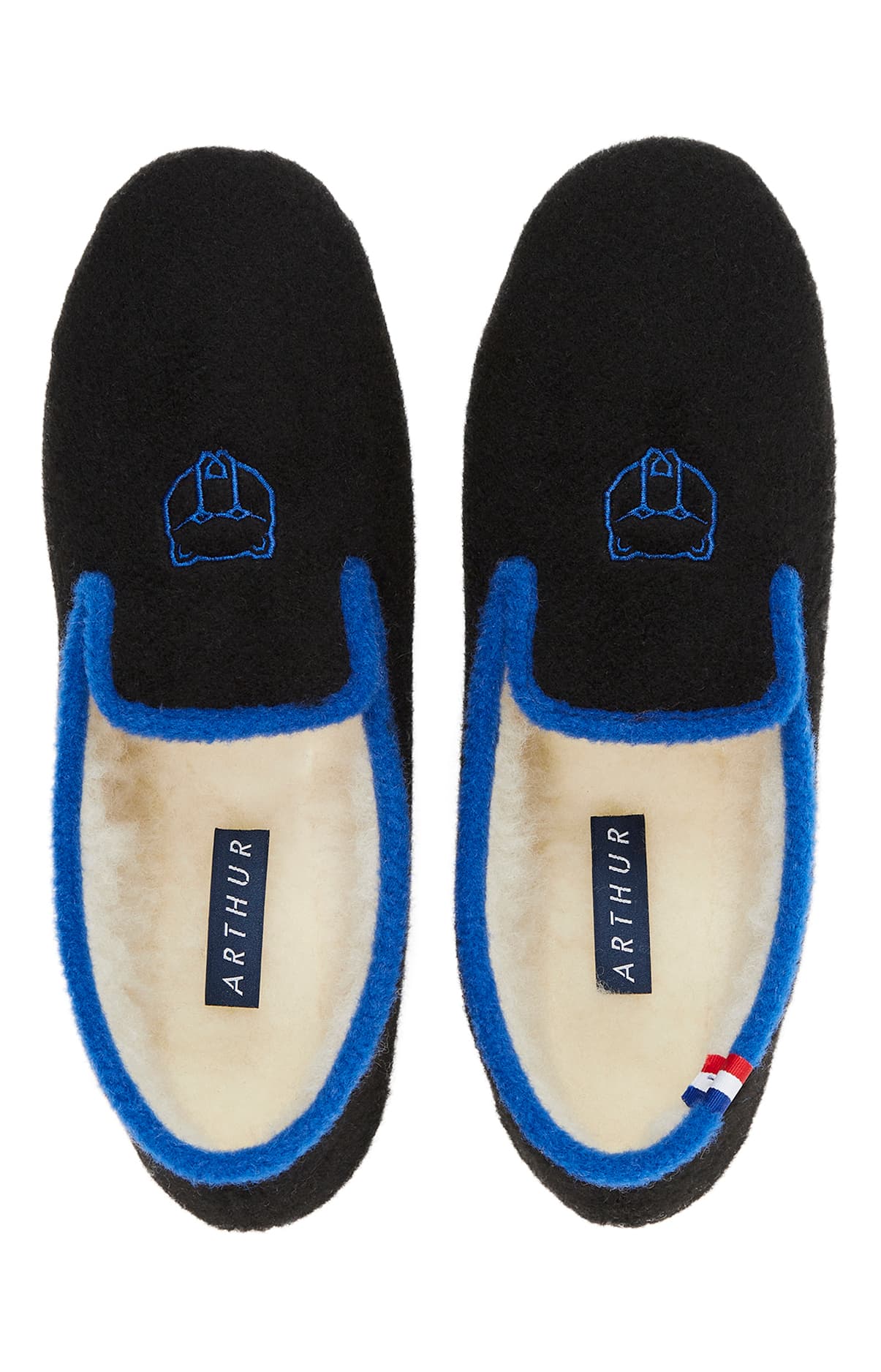 Charentaises Homme Laine Noir 2