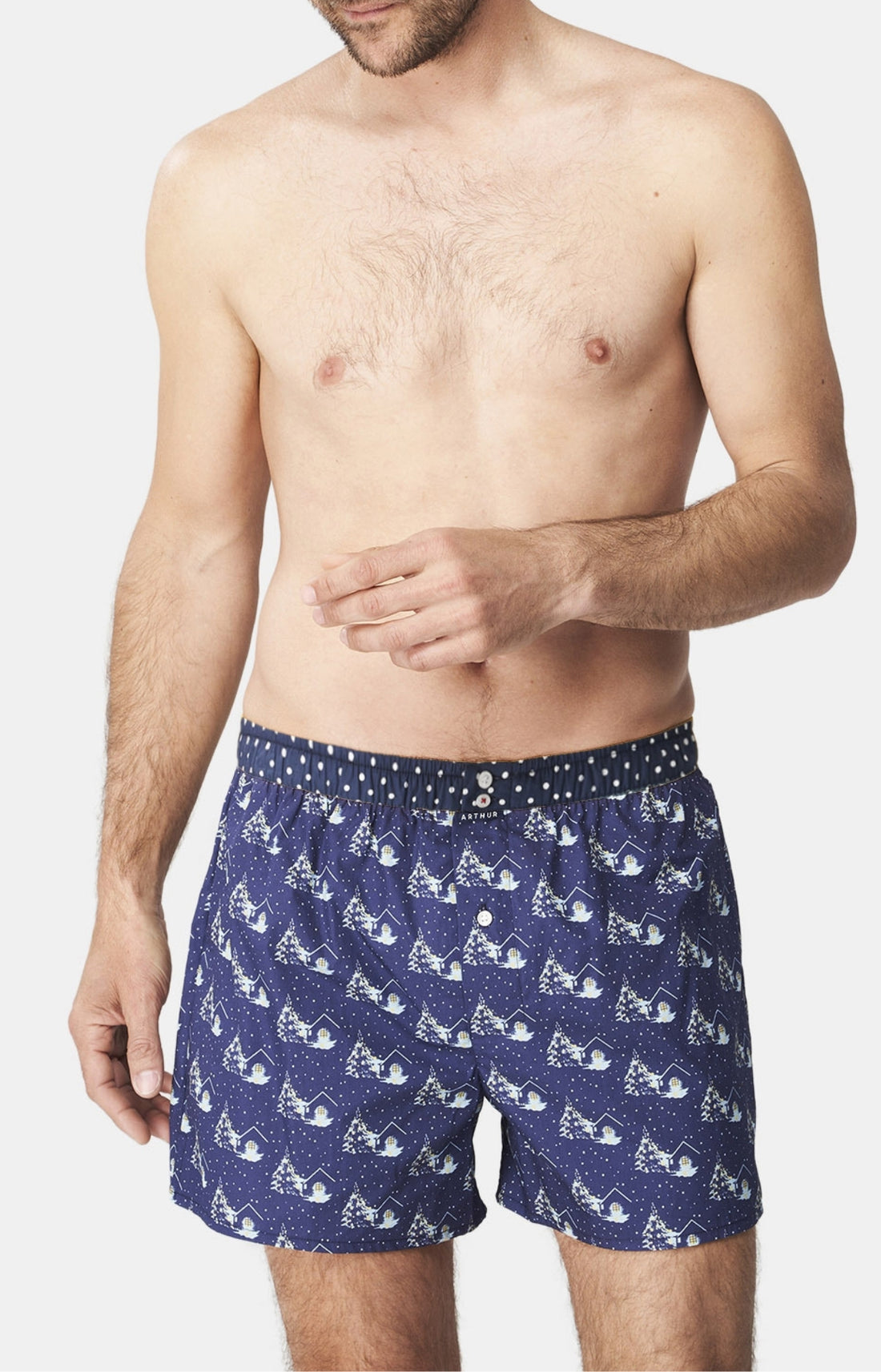 Caleçon avec suspensoir Homme Le Club n°1126 Marine 1