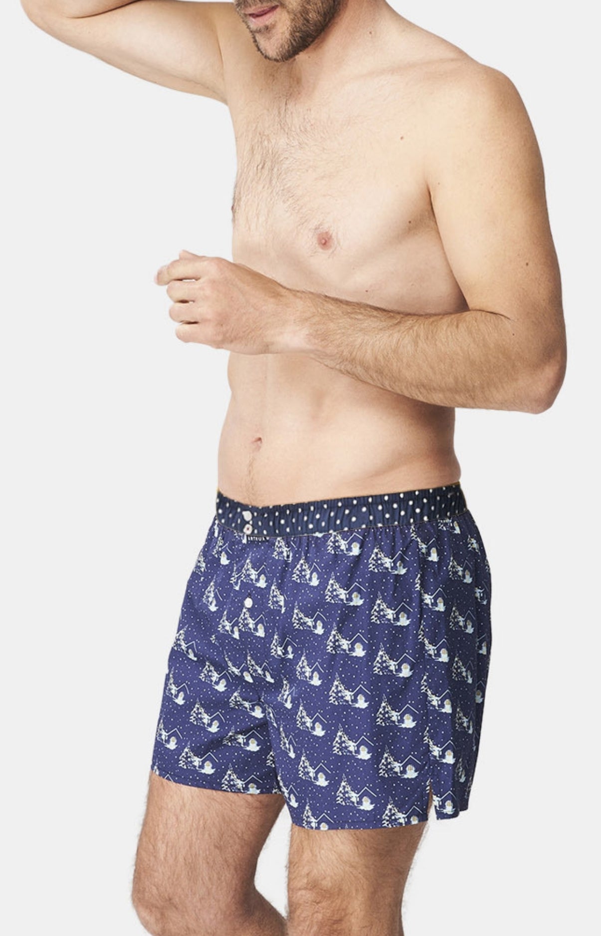 Caleçon avec suspensoir Homme Le Club n°1126 Marine 4