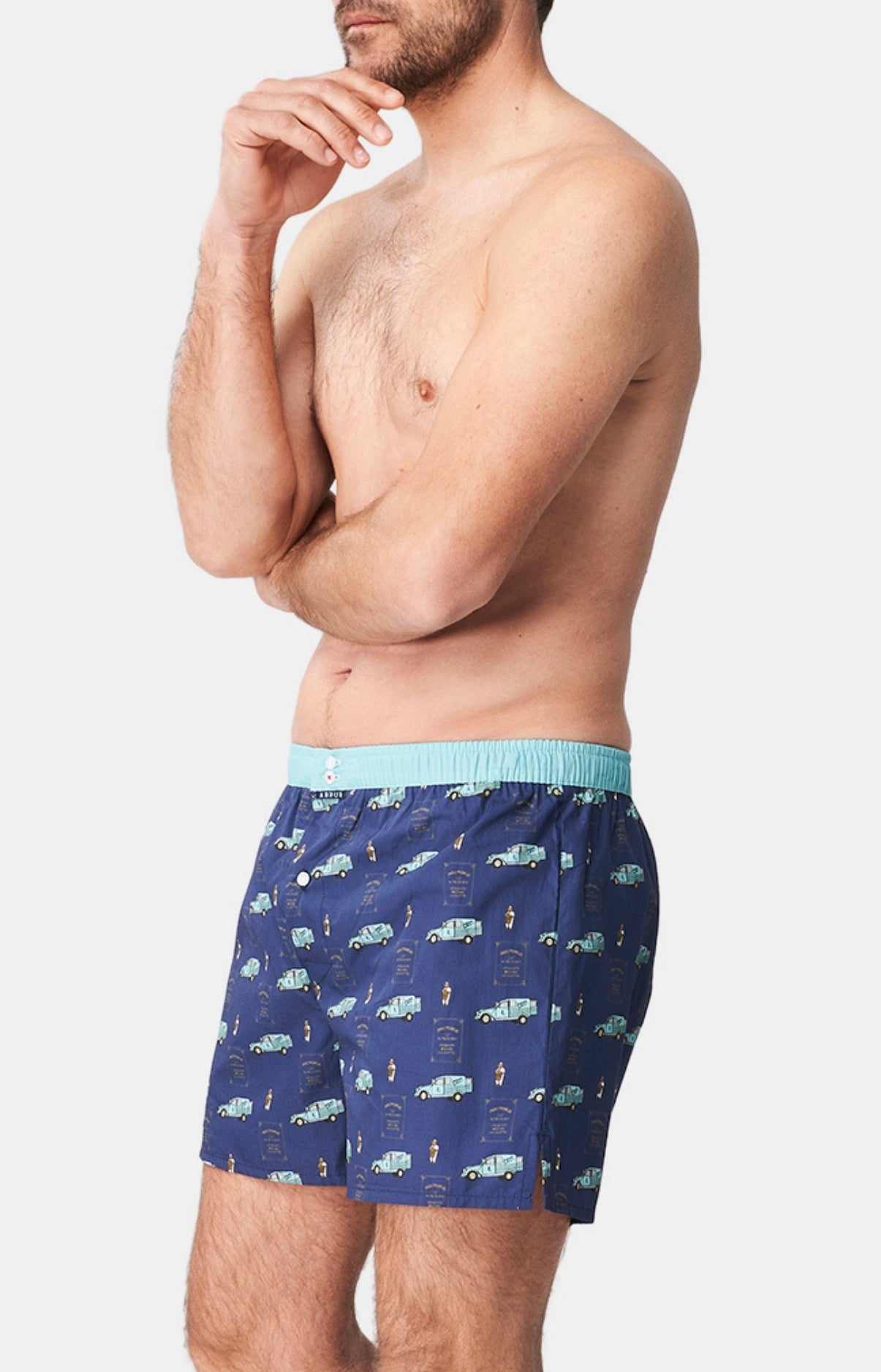 Caleçon avec suspensoir Homme Le Club n°1137 Marine 4