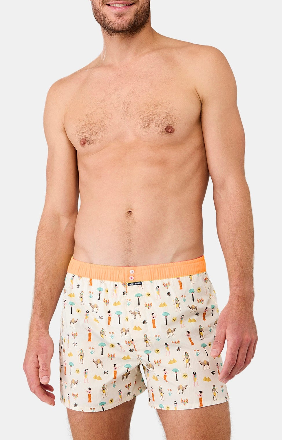 Caleçon avec suspensoir Homme n°1164 Orange 1