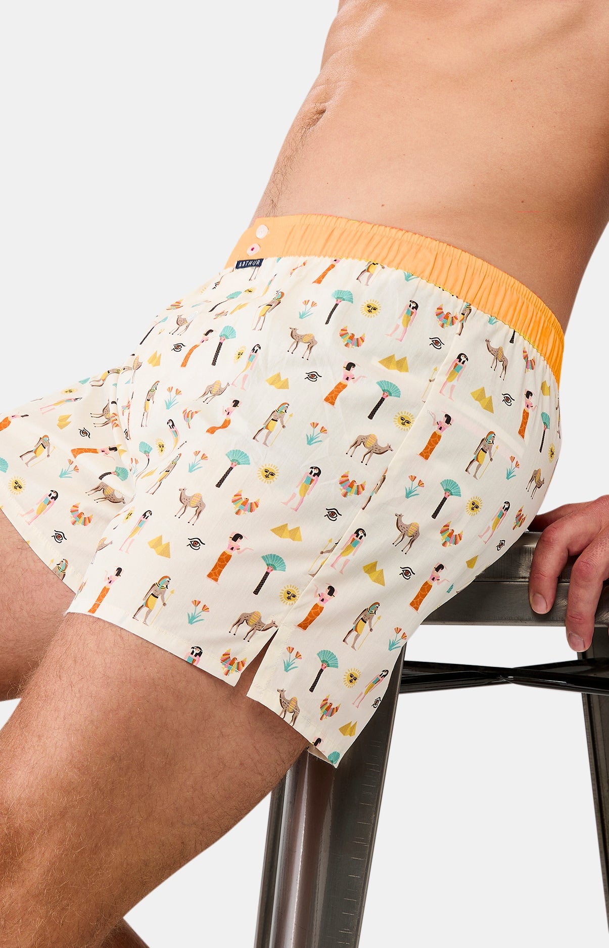 Caleçon avec suspensoir Homme n°1164 Orange 5