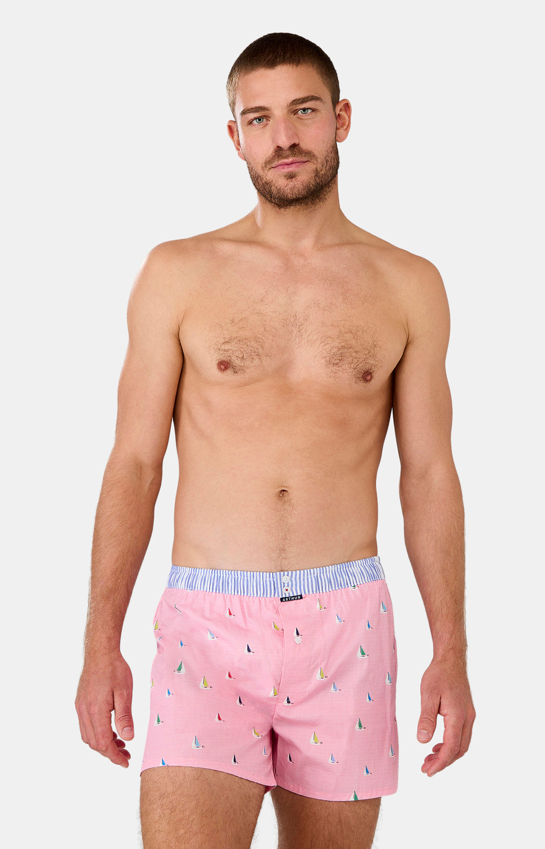 Caleçon avec suspensoir Homme n°1172 Rose 4