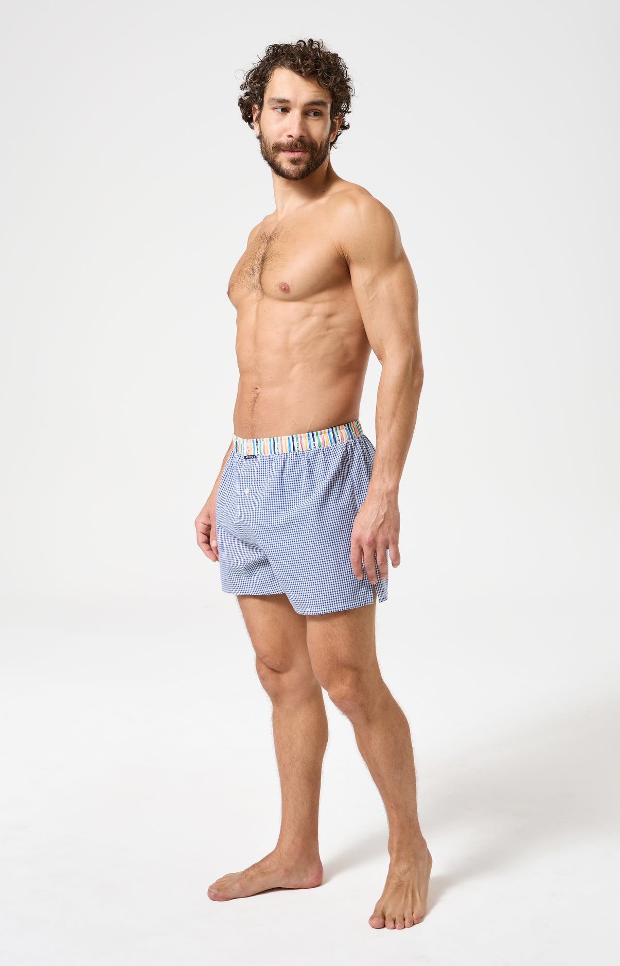 Caleçon avec suspensoir Le Club n°1201 Imprimé élastique rayé multicolore 4