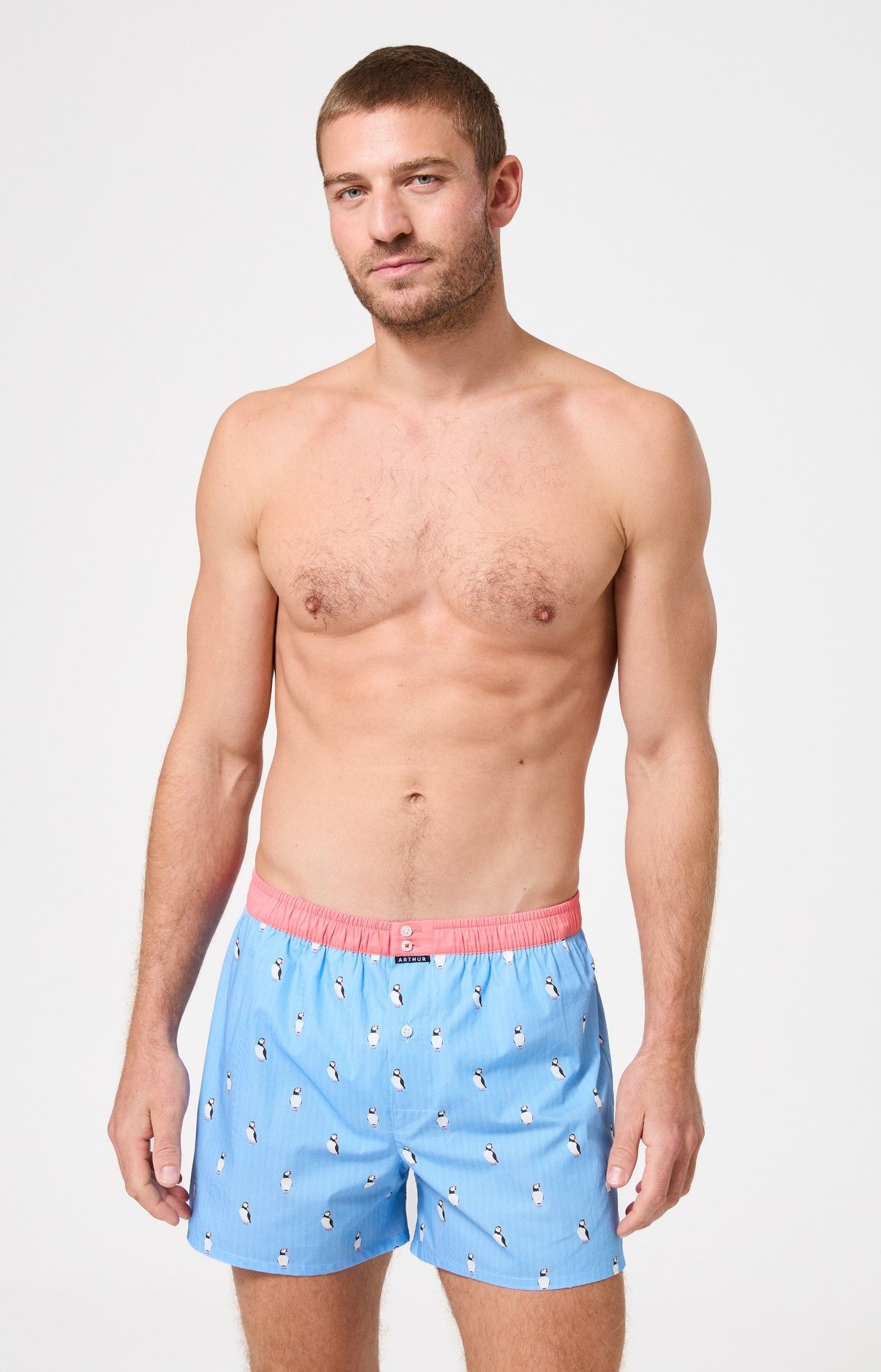 Caleçon avec suspensoir Le Club n°1205 Imprimé oiseaux marin élastique rose 2