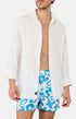 Chemise manches longues gaze de coton Blanc 1