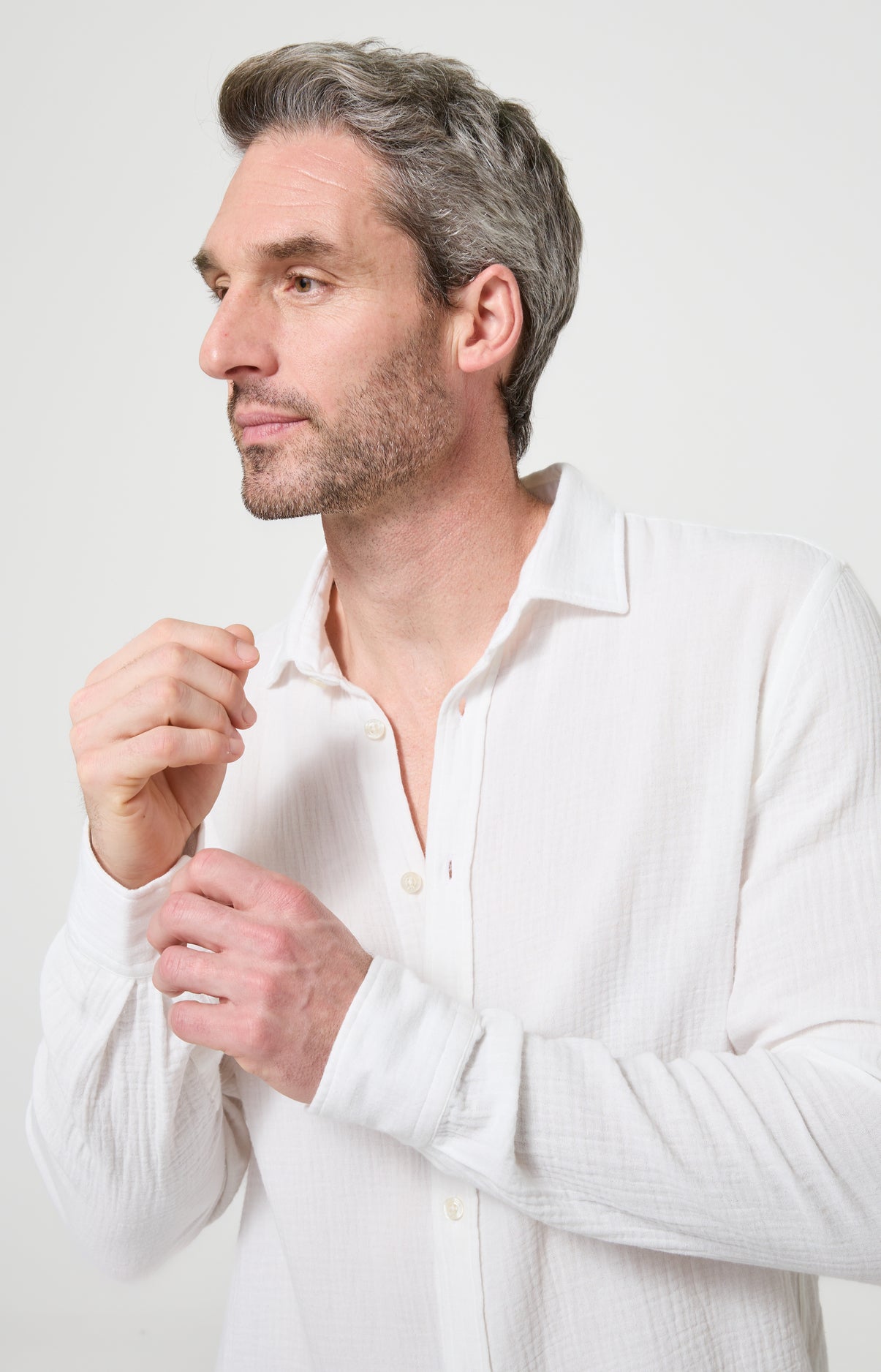 Chemise Homme White Manches longues Couleur BLANC 2