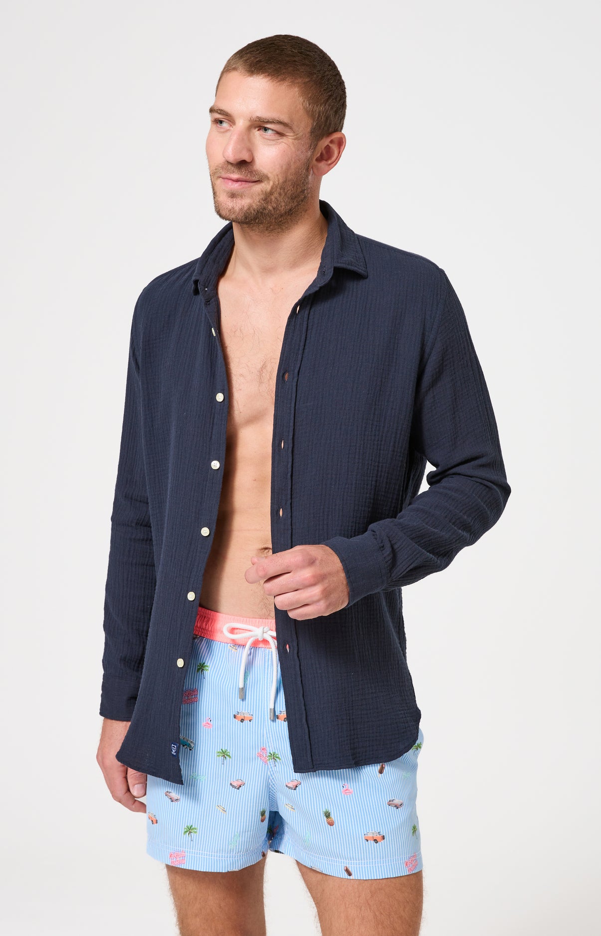 Chemise Homme Marina Manches longues Couleur MARINE 1