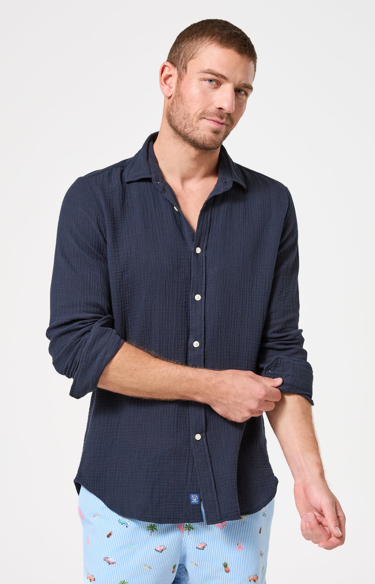 Chemise Homme Marina Manches longues Couleur MARINE 2
