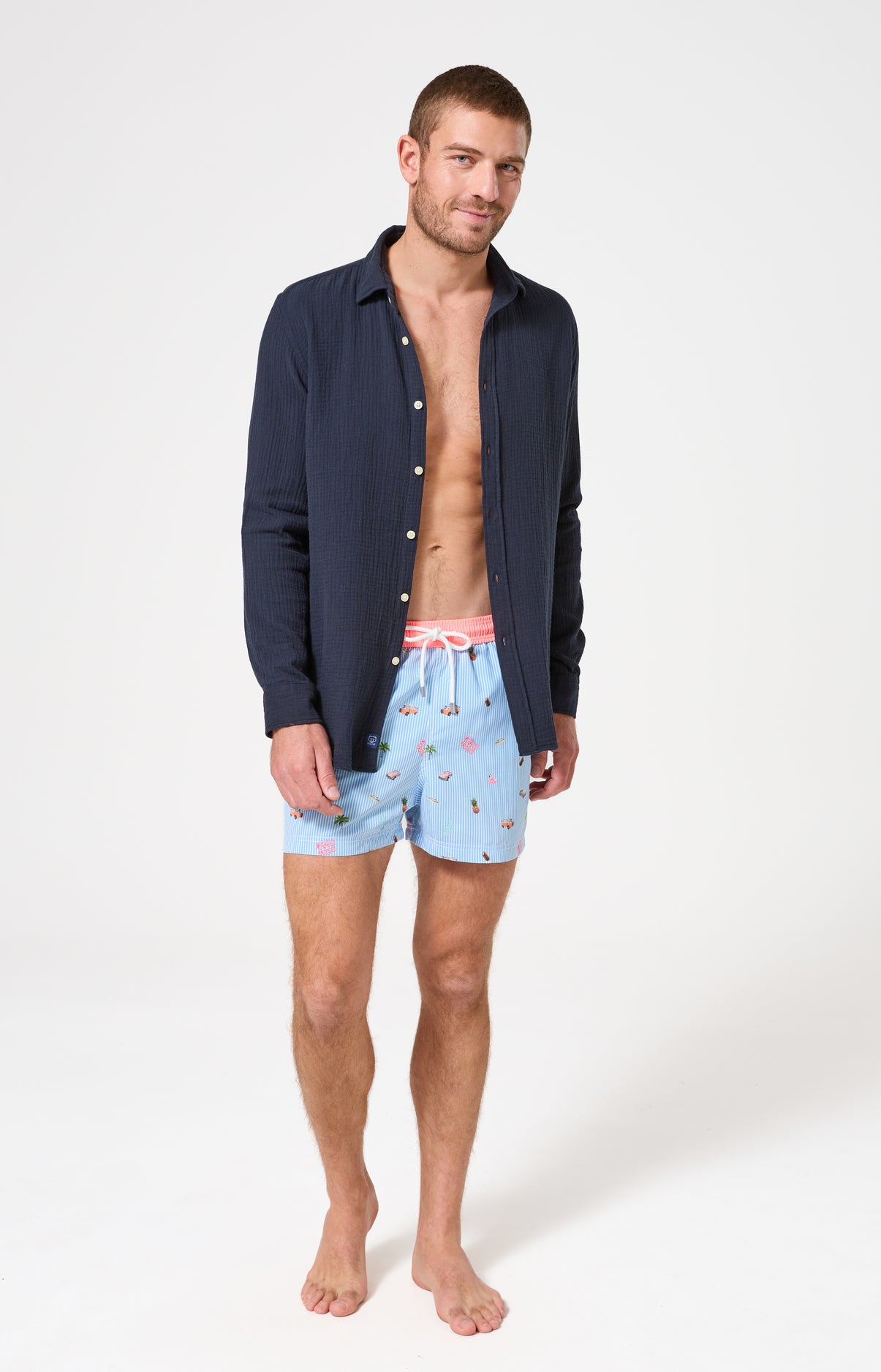 Chemise Homme Marina Manches longues Couleur MARINE 4