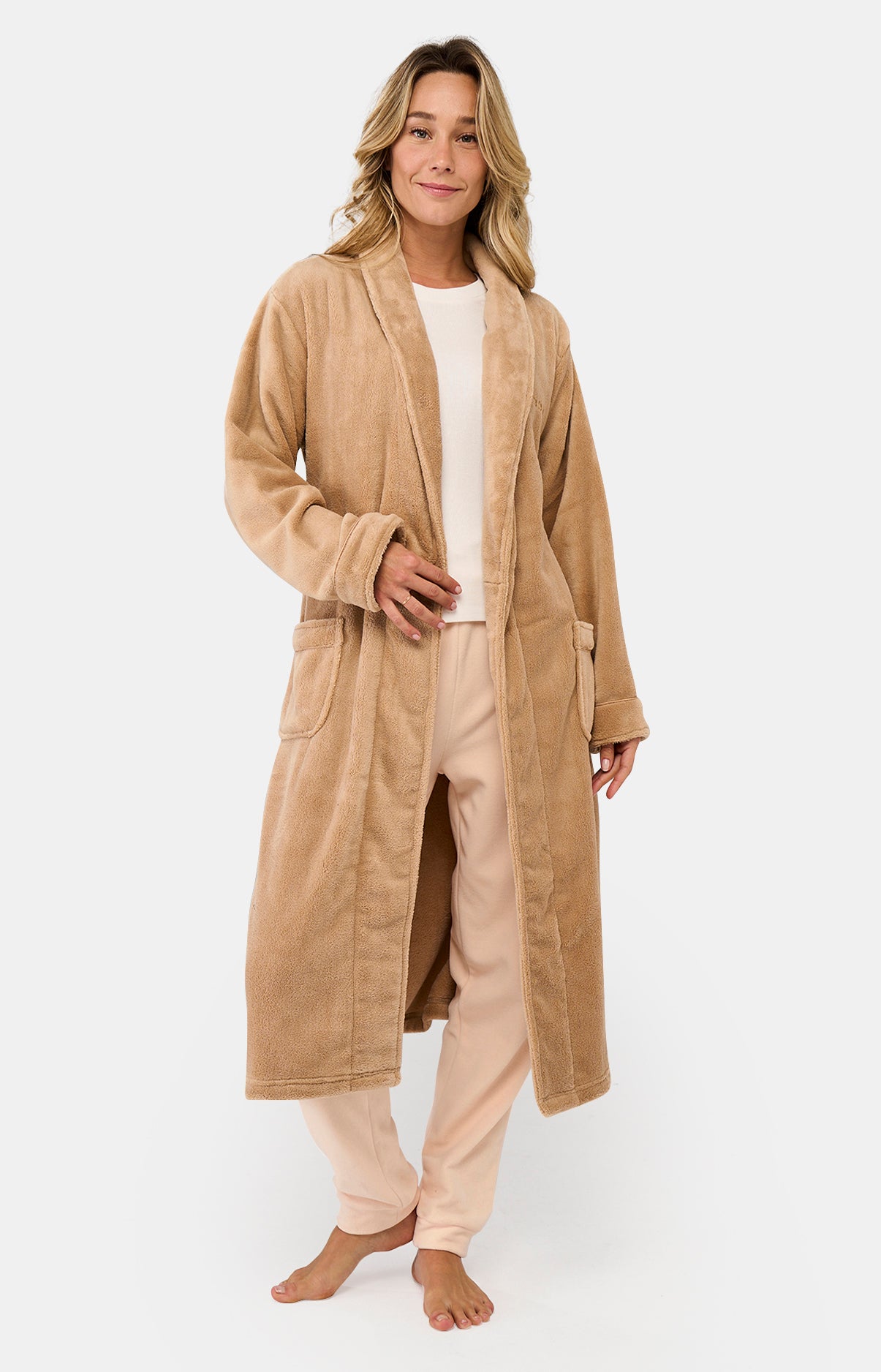 Robe de chambre polaire - Camel