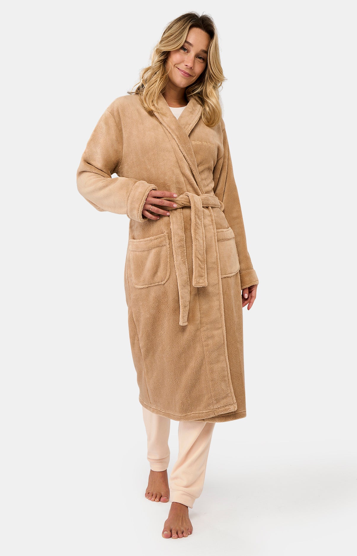 Robe de chambre polaire - Camel