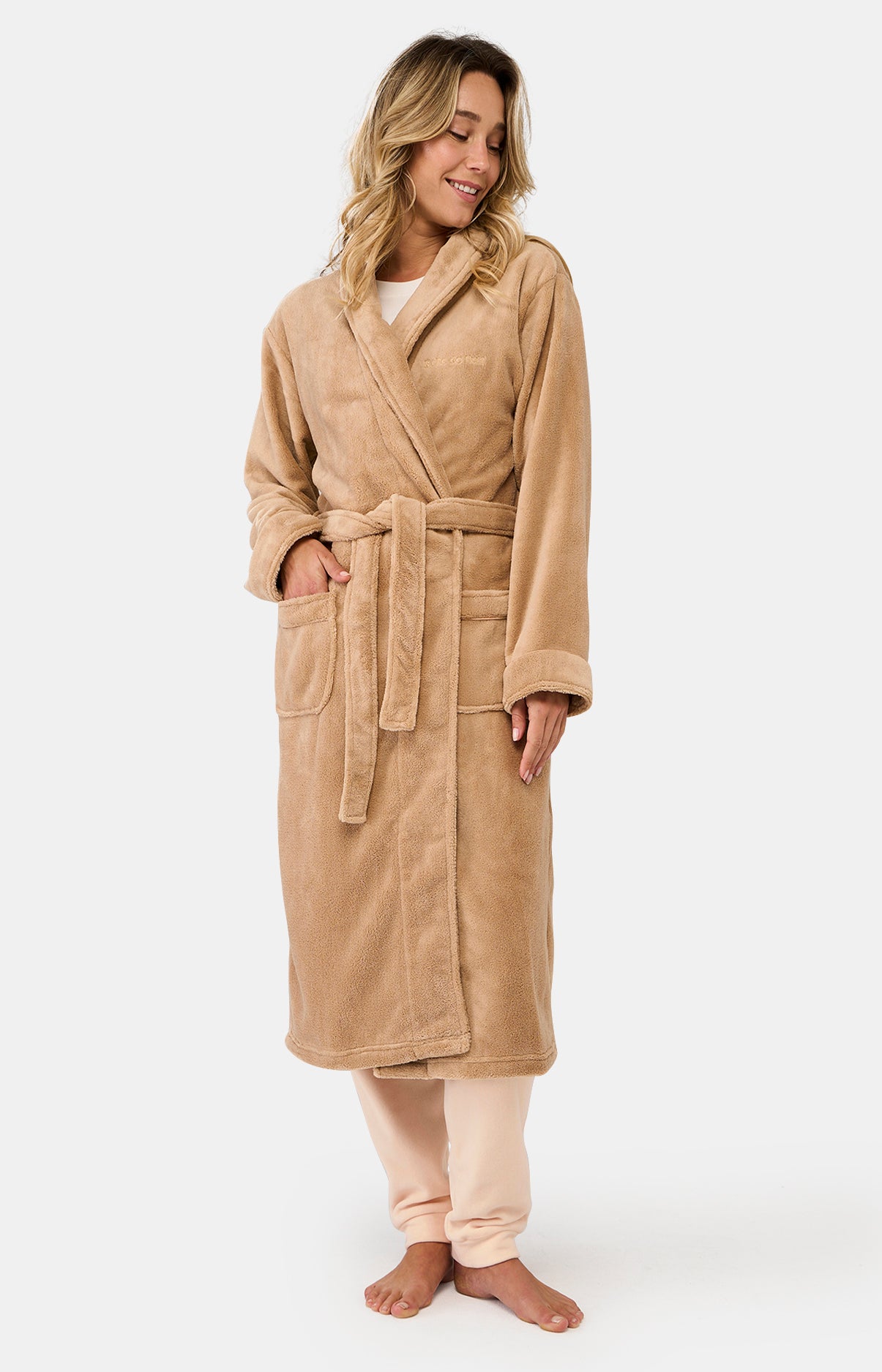 Robe de chambre polaire - Camel