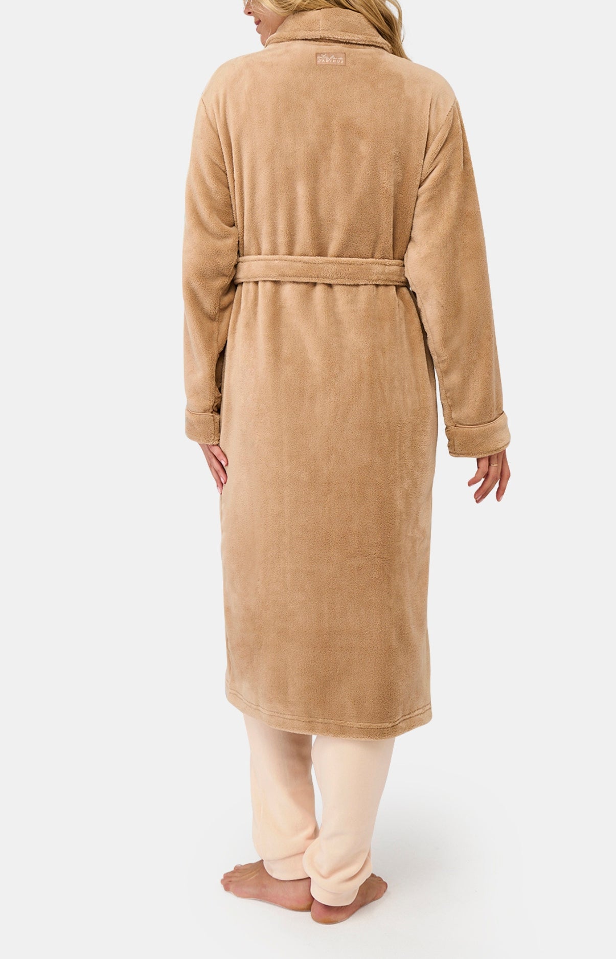 Robe de Chambre Femme polaire Beige et Marron 9