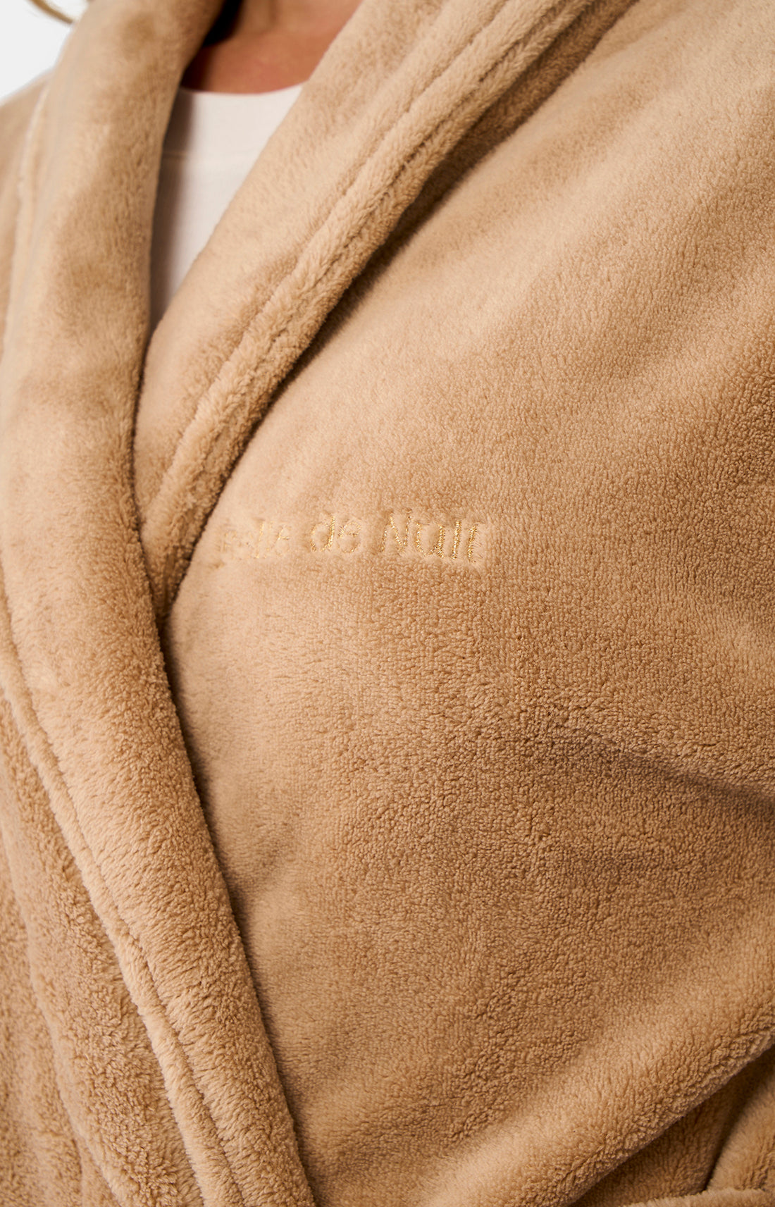 Robe de Chambre Femme polaire Beige et Marron 2