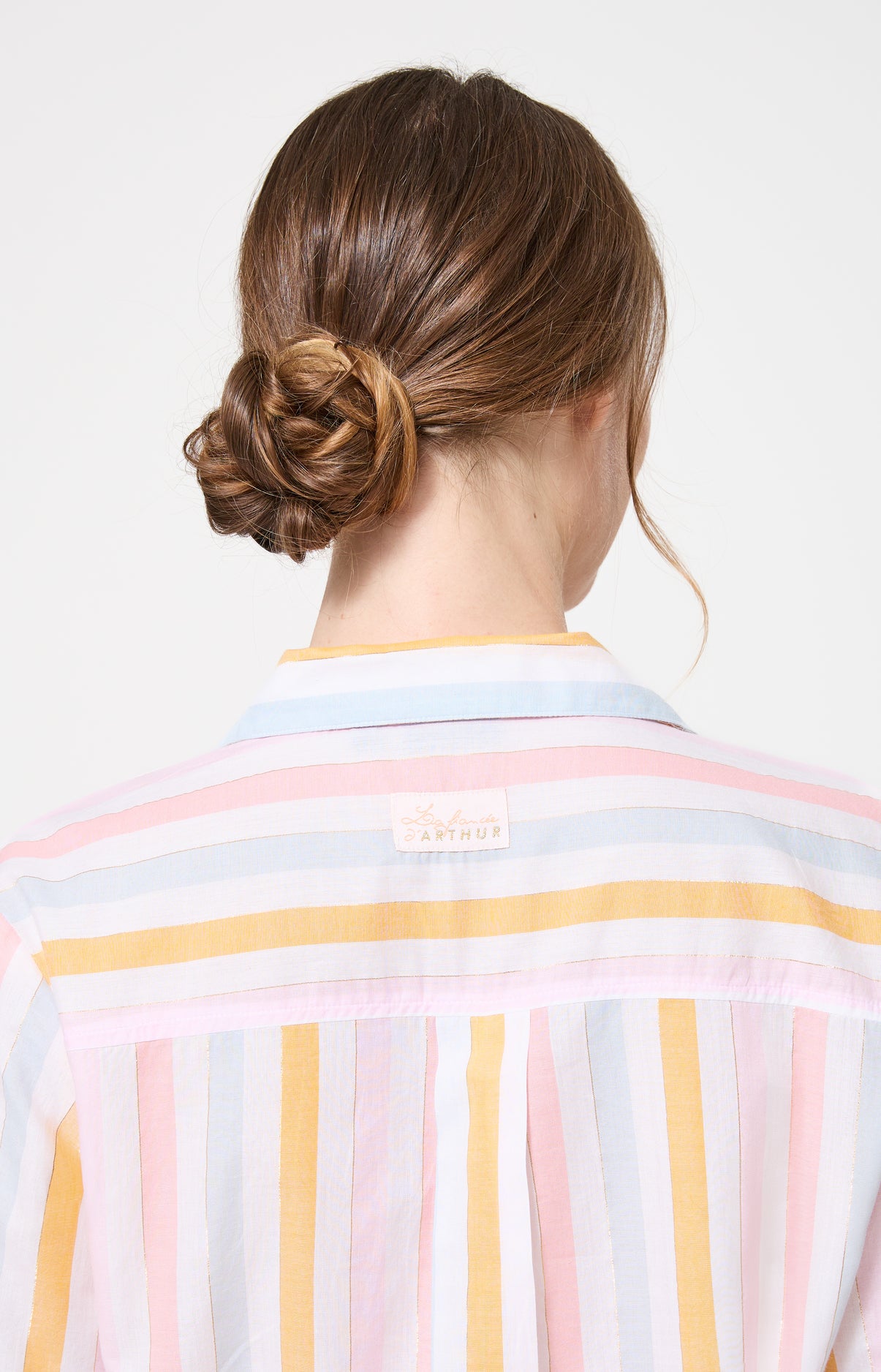 Pyjama Femme Maé Manches courtes Imprimé rayures multicolores 6