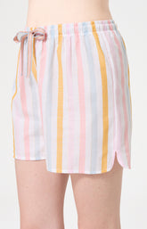 Pyjama Femme Maé Manches courtes Imprimé rayures multicolores 7