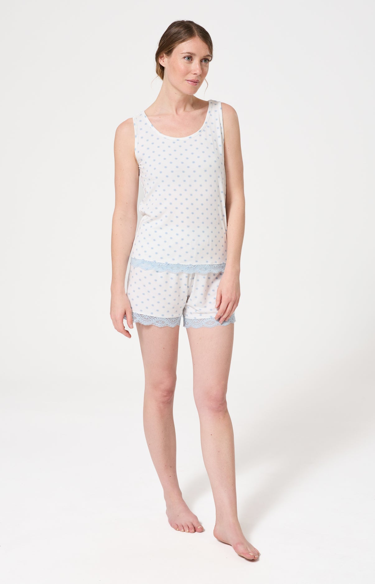 Haut Femme Soleil Bretelles fines Imprimé soleils oranges 4