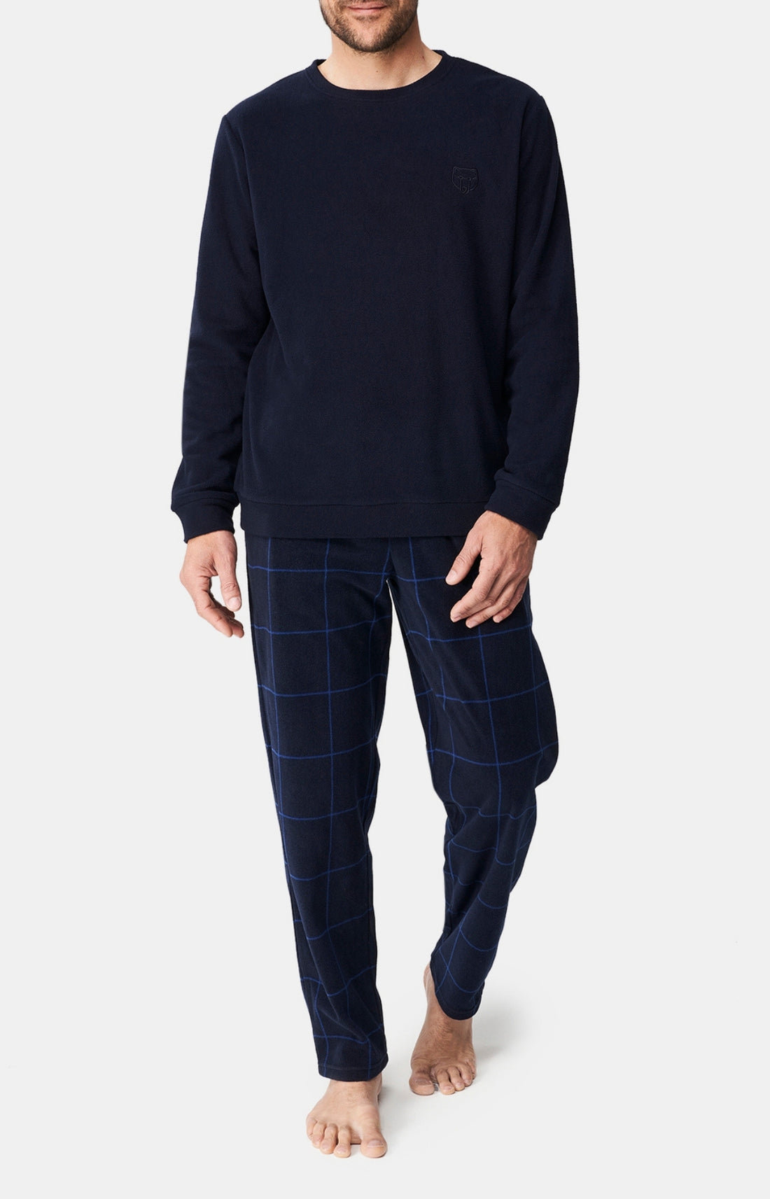 Pyjama long Femme Polaire Windsor Marine 1