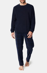 Pyjama long Femme Polaire Windsor Marine 1