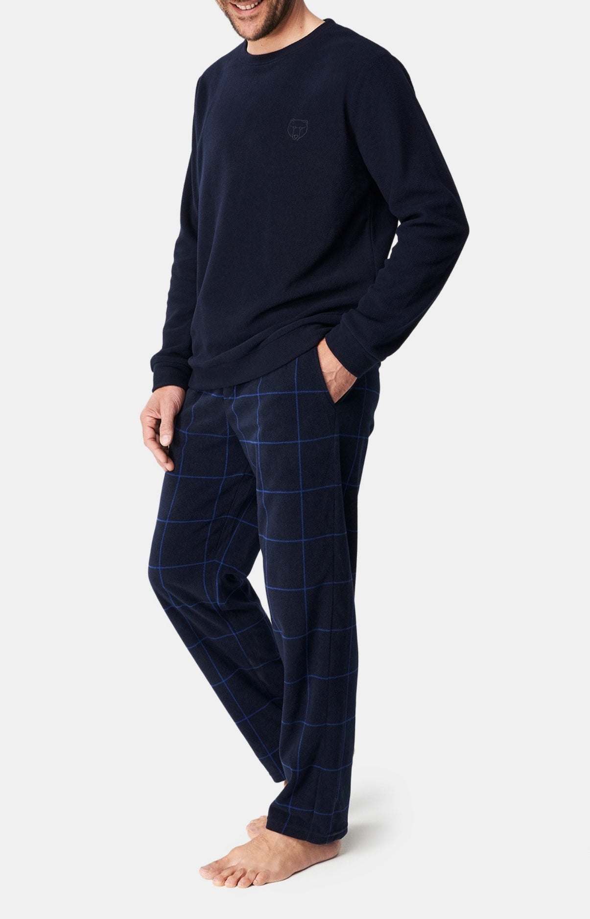 Pyjama long Femme Polaire Windsor Marine 4
