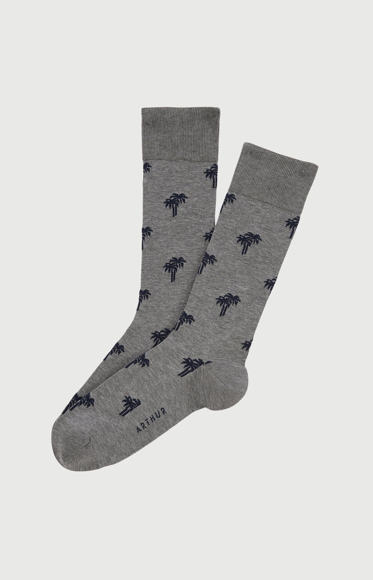 Chaussettes Homme Palmier Imprimé broderie Palmiers noirs 1