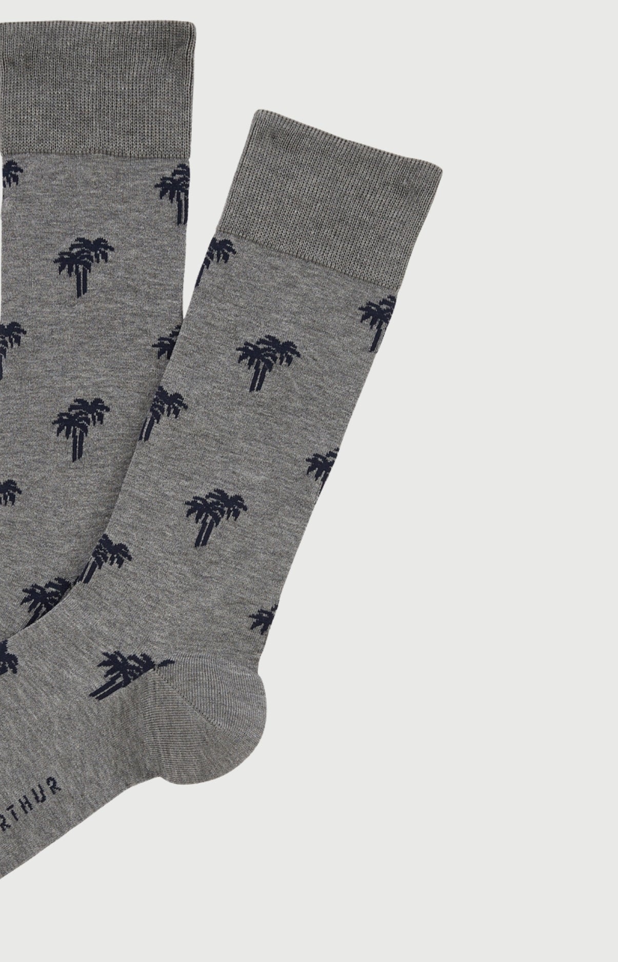 Chaussettes Homme Palmier Imprimé broderie Palmiers noirs 2