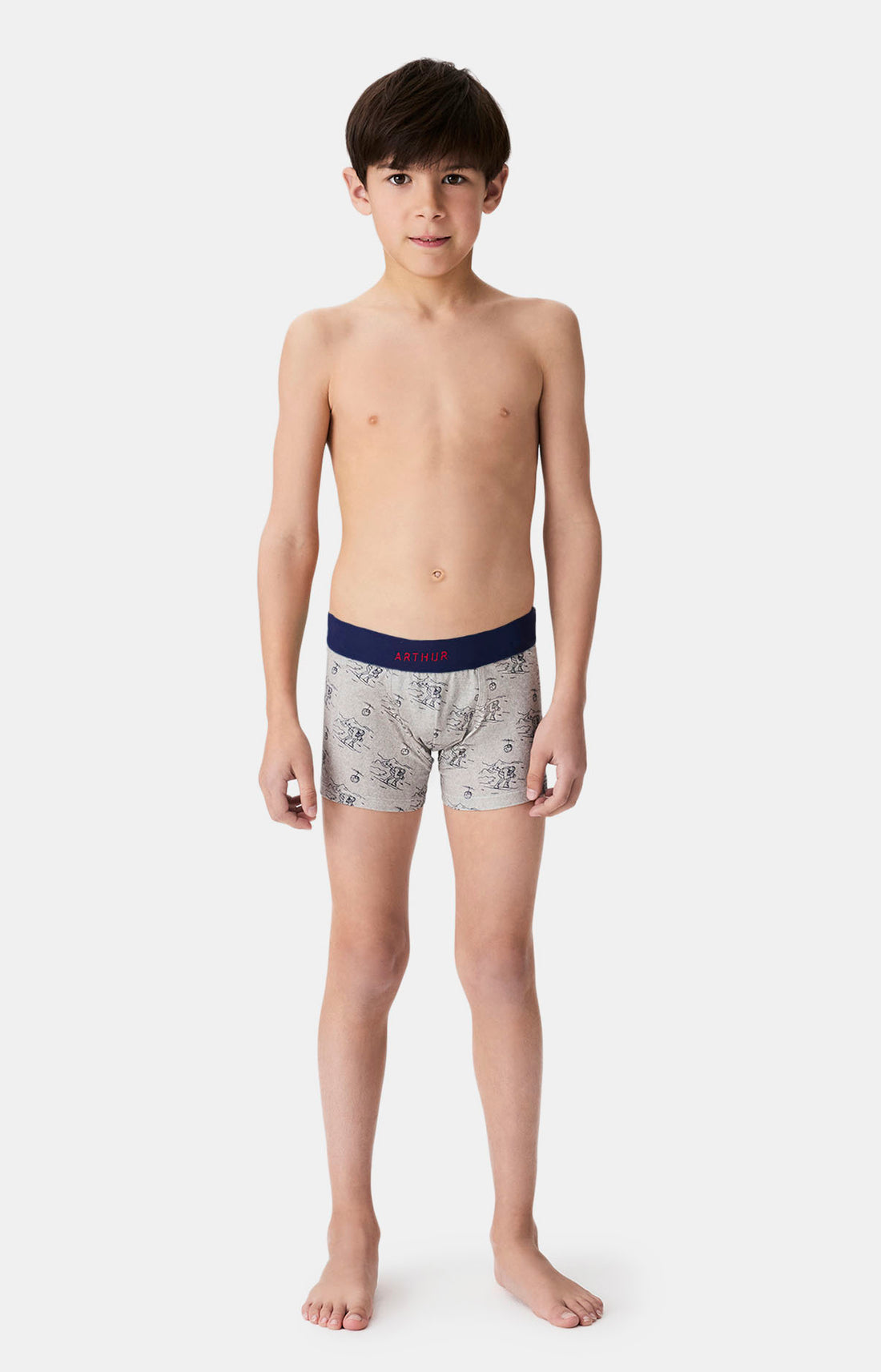 Boxers enfant Tout schuss GRIS 1