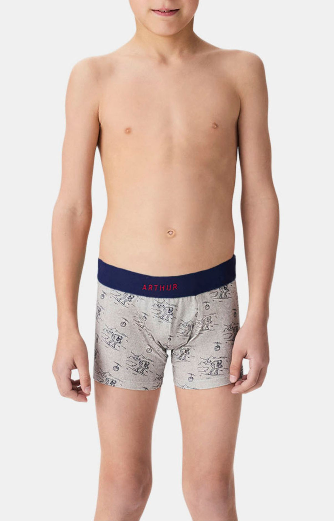 Boxer enfant en jersey de coton - Tout schuss