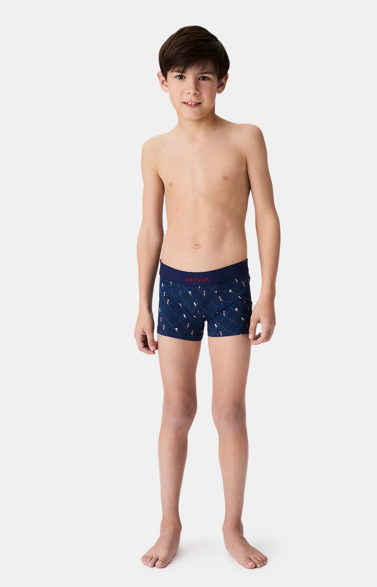 Boxers enfant Ski MARINE 1