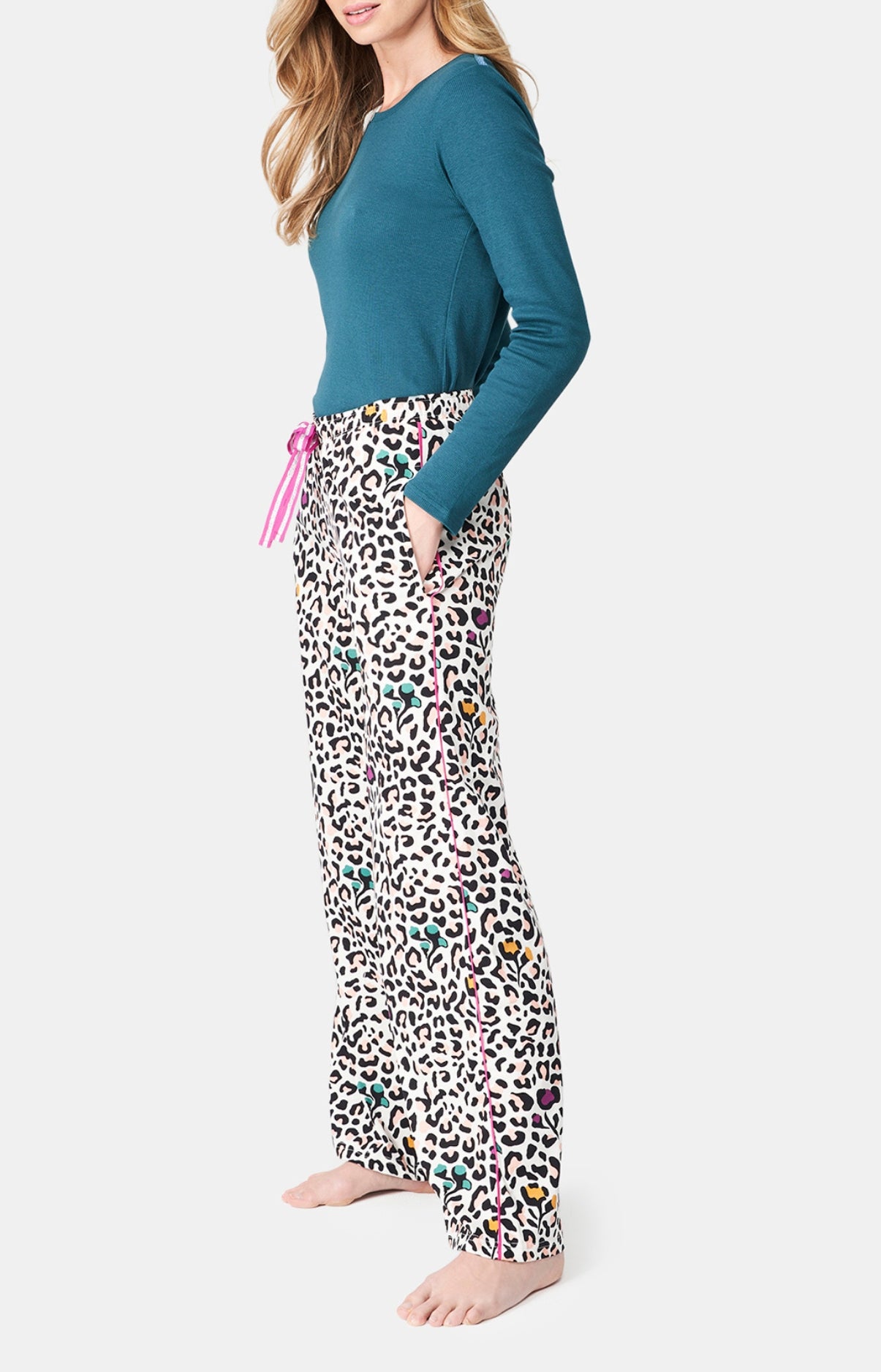 Pantalon Femme Léopard Multicolore 4