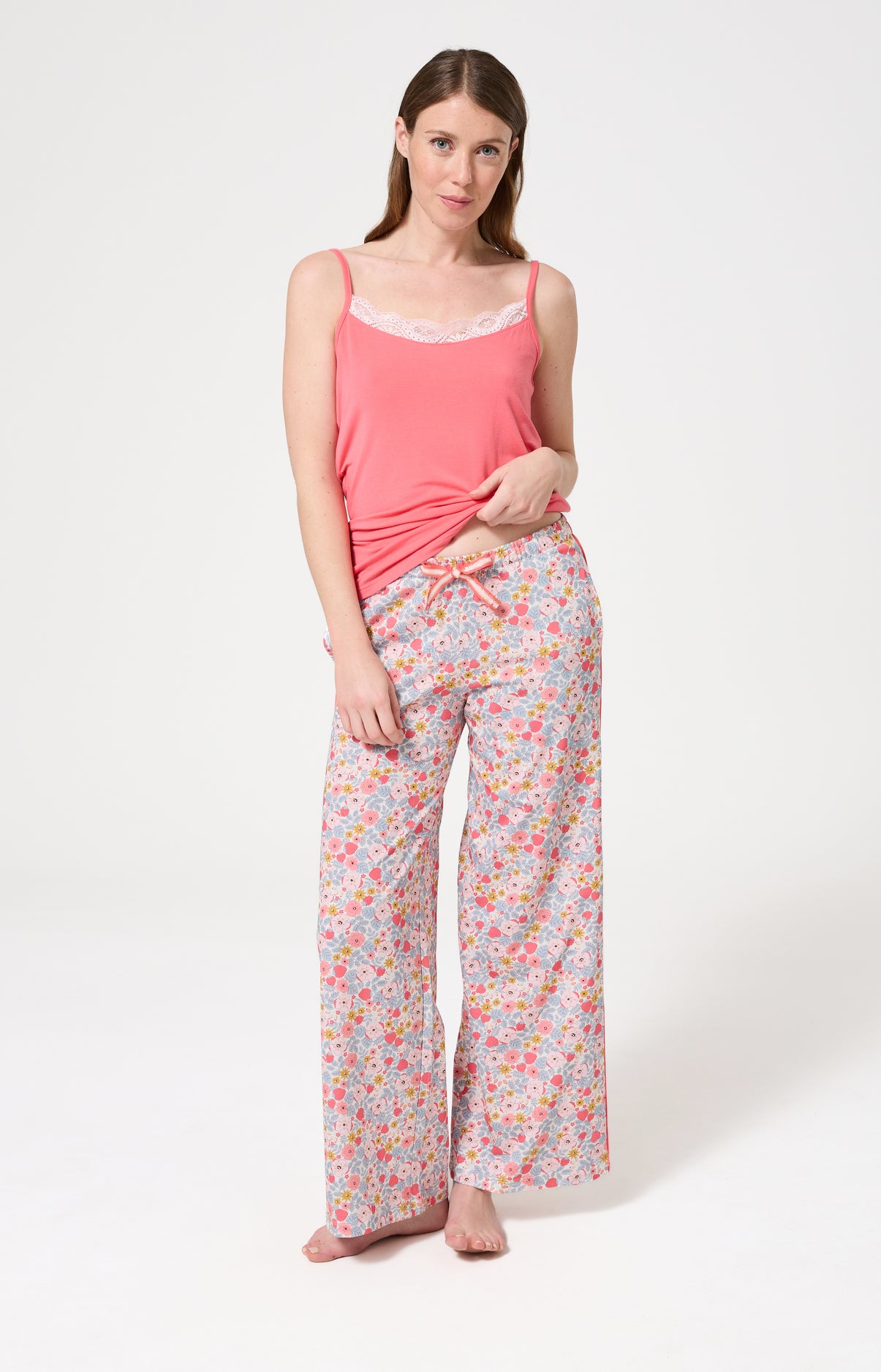 Bas Femme Nina Imprimé chien labrador avec fleurs 1